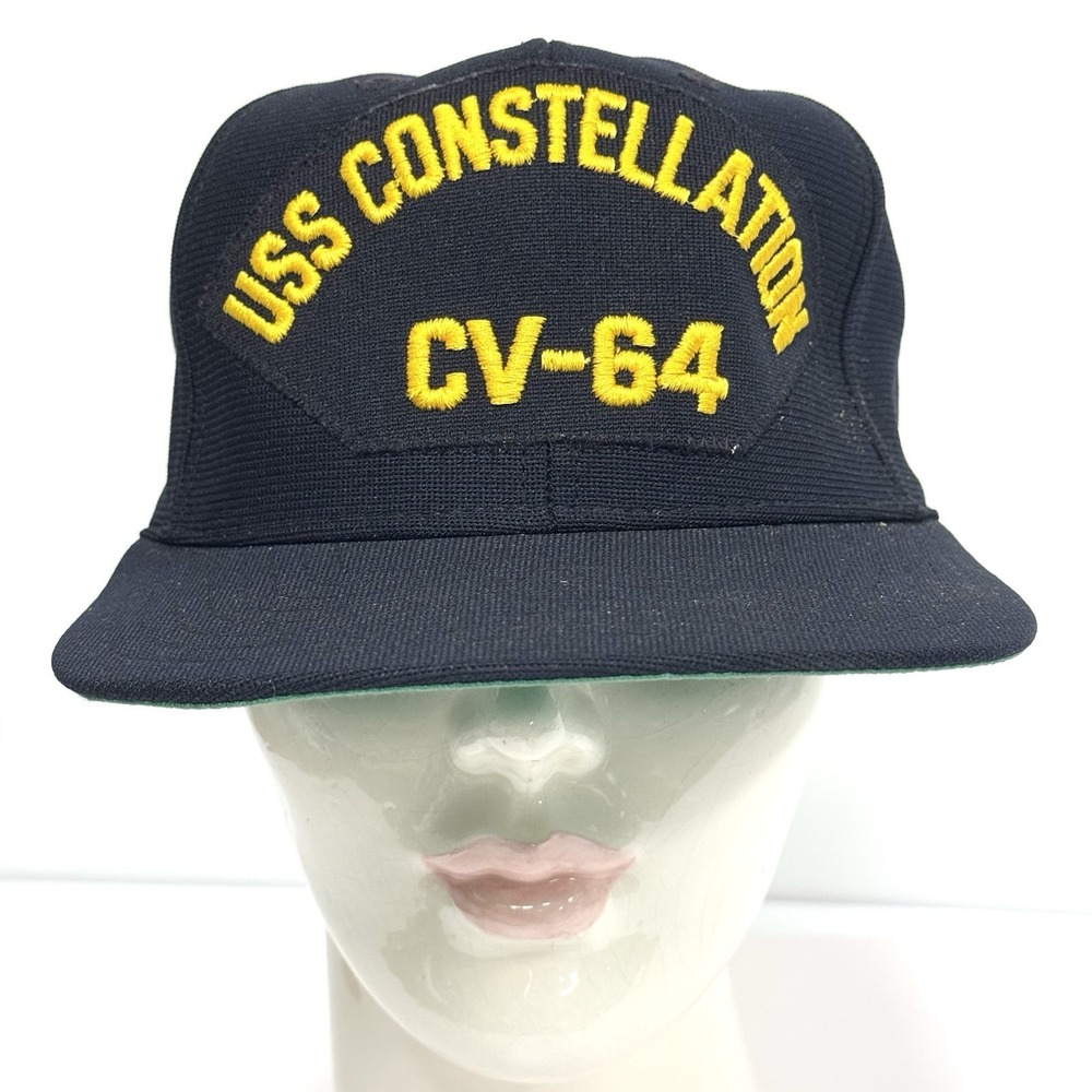 Vintage USS Constellation CV-64 Military Snapback Hat New Era M/L USA
